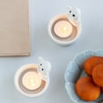 thumbnail image 4 of Clearance!Halloween Candle Holder Cup, Ceramic Candlestick Cute Ghost Shape Tealight Cup for Spooky Party Table Centerpiece Decor, 4 of 9