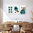 thumbnail image 3 of Elephant Stock Minimalist Teal Blots Wall Art - Horizontal Multi Panel Canvas - Living Room Wall Decor - Abstract Multi Panel - Teal And Gray Decor - 56" x 27", 3 of 8