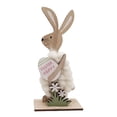 thumbnail image 3 of CoreLiving Easter Decorations for Home Wooden Bunny Rabbit Figurine Farmhouse Spring Tiered Tray Decor Indoor Table Centerpiece Mantel Shelf Office Party Supply, 3 of 8