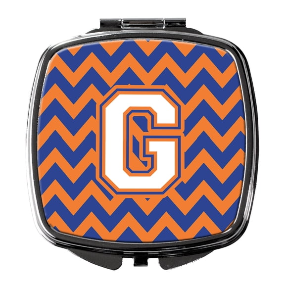 Letter G Chevron Blue and Orange 3 Compact Mirror CJ1060-GSCM