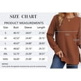 thumbnail image 5 of MOSHU Crewneck Sweatshirts for Women Side Split Long Sleeve Shirts Fashion Fall Womens Tops, 5 of 9
