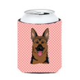thumbnail image 1 of Checkerboard Pink German Shepherd Can Or Bottle Hugger, 12 Oz., 1 of 1