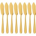 thumbnail image 1 of ORUYROP 8 Pieces Butter Knives, Stainless Steel Cheese Spreader (Gold), 1 of 6