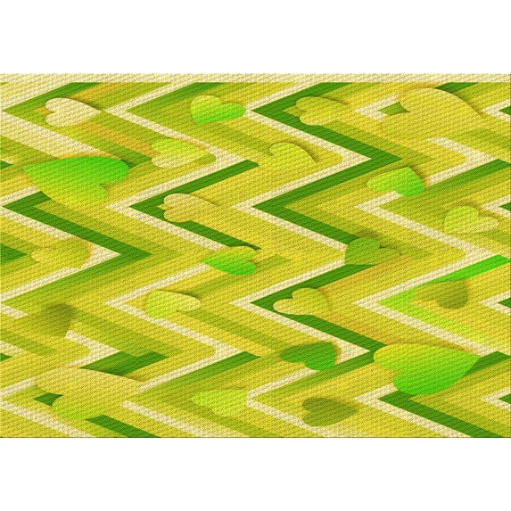 Ahgly Company Machine Washable Indoor Rectangle Transitional Pistachio Green Area Rugs, 8' x 12'