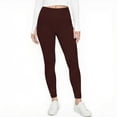 thumbnail image 3 of Hitime High Waisted Women's Leggings for Women Activewear Workout Pants for Women Yoga Pants, Full Length Maroon S-M, 3 of 8
