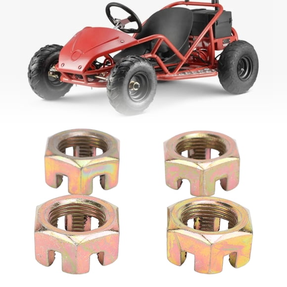 Wheel Hub Axle Castellated Nuts, 20mm M20 Galvanized Hub Bearing Nut High Strength for 150cc 250cc Quad Dirt Bike ATV