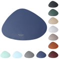thumbnail image 2 of Coofit Faux Leather Placemat Waterproof Triangular Table Mat Table Placemat for Kitchen, 2 of 10