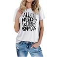 thumbnail image 4 of Blczomt White Juniors Tops Casual Short Sleeve Valentine's Day Quotes Crew Neck Blouse Womens Dress Shirts, 4 of 5