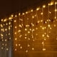 thumbnail image 3 of Guirnalda de cortina LED para ventana, guirnalda de calle para casa, guirnalda de luces de hadas con forma de carámbano, 3 m x 1 m, con enchufe, 3 of 5