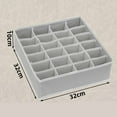 thumbnail image 2 of Sock Drawer Organizer Divider Underwear Organizer, 24 Cell Closet Organizers and Storage Organizer Sock Holders Organizers for Storing Socks, Handkerchiefs, Ties, Belts,C, 2 of 3