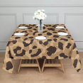 thumbnail image 3 of Beige and Black Leopard Pattern Square Tablecloth,Waterproof Square Table Cover,Wipeable Spillproof Washable Table Cover for Home Kitchen Party Decor 52"x52"(132x132cm), 3 of 6