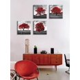 thumbnail image 6 of Living Room Wall Decor Red Tree Black and White Wall Art Nature Scenery Paintings Canvas Prints Modern Home Office Bedroom Artwork Decorations Red Bathroom Accessories Framed 12" H X 12" W X 4, 6 of 6