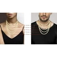 thumbnail image 6 of Necklaces For Mom!YTTAL Solid 14K Gold 5MM Herringbone Necklaces For Mom 26" Gold Plated Necklaces For Women, 6 of 10