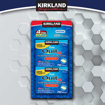 Kirkland Signature Quit Gum, 380 Pieces 4 mg (Best Way To Quit Chewing)