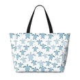 thumbnail image 2 of Disketp Hand Drawn Turtle Bolsa de Playa de Gran Capacidad, Bolso Impermeable y a Prueba de Arena para Mujer, Ideal para Playa, Piscina y Natación, 2 of 7