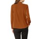 thumbnail image 4 of Blusa de trabajo de manga larga con botones y cuello atado para mujer INSPIRE CHIC en marrón, 4 of 7