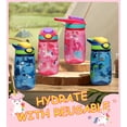 thumbnail image 3 of Opard Kids Water Bottle, BPA Free Tritan 13.5oz Water Bottle with Leakproof Lid, Straw & Carrying Loop for Toddlers, 3 of 7