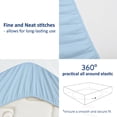 thumbnail image 5 of Full Fitted Sheet - 600 Thread Count Egyptian Cotton, Sateen Weave Cooling Bed Sheet with 16-Inch Deep Pockets, No-Pop Elastic for Snug Fit, Soft, Durable, and Breathable (Light Blue), 5 of 8