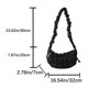 thumbnail image 5 of Bolso Bandolera para Mujer Bolso Bandolera Plisado en La Nube Bolso Acolchado Acolchado (Negro), 5 of 9
