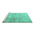 thumbnail image 2 of Ahgly Company Machine Washable Indoor Square Persian Turquoise Blue Traditional Area Rugs, 3' Square, 2 of 4