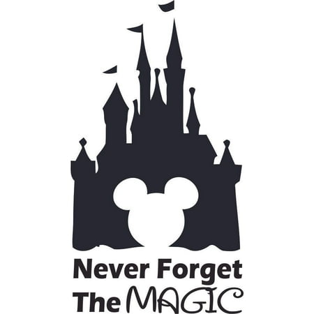 Disney Silhouette Mickey Mouse Customized Wall Decal Custom Vinyl Wall Art Personalized Name Baby Girls Boys Kids Bedroom Wall Decal Room Decor