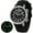 Black-Fluororubber, variant on Automatic Dive Watches for Men, Sport 200M Waterproof Analog Mechanical Watch with Day Date, Super Luminous, Silicone Strap, Stainless Steel, Sapphire Crystal, Men's Pro Diver Watch (Black)