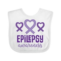 Inktastic Epilepsy Awareness Month Ribbon Girls Baby Bib