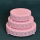 thumbnail image 2 of Soporte para tartas, soporte redondo para tartas, postre, cupcake, exhibición de metal, soportes para magdalenas, pequeños, rosa Feliz Sencillez, 2 of 5