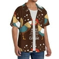 thumbnail image 4 of KLL Rooster And Chicken Print Men's Shirt Short Sleeve Button Down Summer Cuba Beach Shirts- 3X-Large, 4 of 7