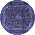 thumbnail image 1 of Ahgly Company Indoor Round Medallion Blue Traditional Area Rugs, 7' Round, 1 of 4