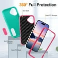 thumbnail image 4 of for iPhone 17 Case, iPhone 17 Phone Case with Built in Kickstand, Shockproof/Dustproof/Drop Proof Heavy Duty Military-Grade Rugged Protective Cover for iPhone 17,Green,For iPhone 17, 4 of 8