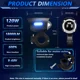 thumbnail image 5 of 2pcs Faros Auxiliares Lupa 18000lm Para Auto Moto Con Estrob, 5 of 8