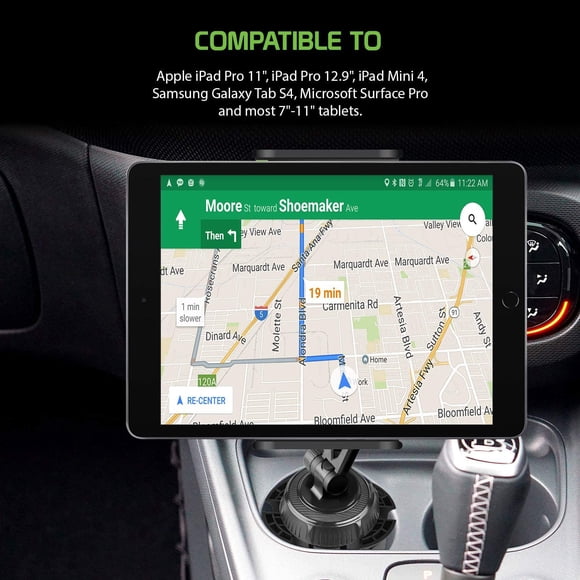 Cellet Tablet/Smartphone Heavy Duty Cup Holder Phone Mount Cradle Compatible with iPhone 11 Pro Max XR XS Max XS X Se 8