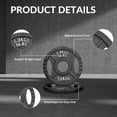 thumbnail image 4 of BalanceFrom 2-Inch Black Cast Iron Weight Plate Set with 4-Grip Design and 4FT Barbell – Strength Training Set for Home Gym, 4 of 7