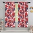 thumbnail image 5 of Blackout Kids Curtains,Red Footballs on Blue Pattern Childrens Insulated Curtains Set Of 2,Bedroom Essentials,Toddler Room Decor 42"x63", 5 of 5