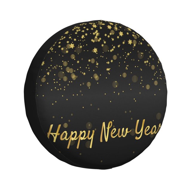 Balery Happy New Year Cubiertas para Neumáticos - Protector Resistente para Neumáticos de Camioneta, SUV, Remolque, Camper y RV-14 inch