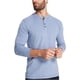 thumbnail image 2 of Camiseta henley jaspeada vintage para hombre resistente a la intemperie, azul, extragrande Weatherproof henley, 2 of 2