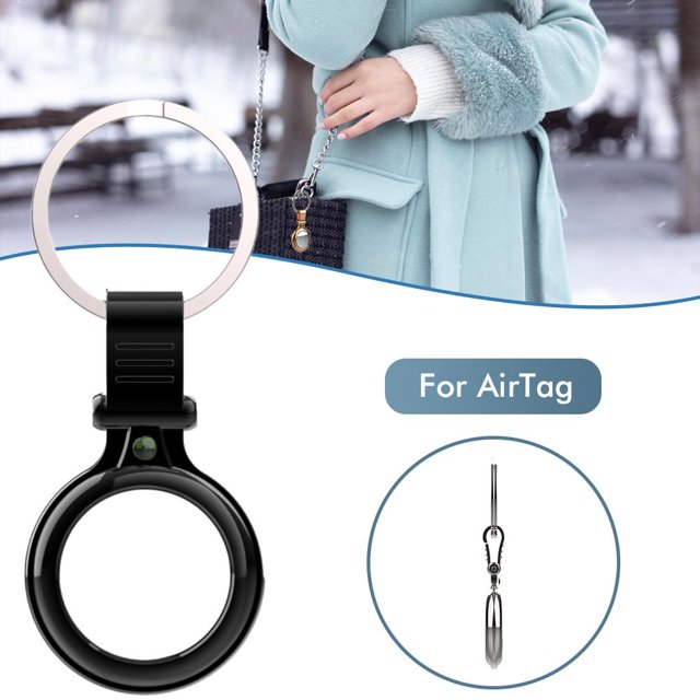 Estuche De Metal Con Llavero Estuche Protector Portátil Resistente A Los Arañazos Compatible Con Airtags Bluetooth Tracker Funda Protectora De Piel Guardurnaity EL017634-09