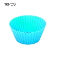 thumbnail image 1 of Koszal 10Pcs Silicone Round Muffin Cup Cake Baking Mold Kitchen Decoration Cooking Tool, 1 of 8