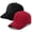 black+burgundy, variant on 2-Pack Unisex Classic Cotton Baseball Caps - Adjustable Hard Brim Dad Hats, Solid Color Plain Blank Visor for Men & Women (Sun Protection & Casual Wear)
