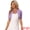 Lilac, variant on Women's Ruched Short Sleeve Shrugs Bolero Cropped Cardigan M Black