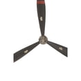 thumbnail image 4 of DecMode Black Metal 3 Blade Airplane Propeller Wall Decor with Aviation Detailing, 4 of 7
