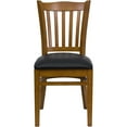 thumbnail image 6 of Flash Furniture HERCULES Series Vertical Slat Back Cherry Wood Restaurant Chair - Black Vinyl Seat, 6 of 7
