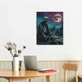 thumbnail image 2 of BCIIG Skeleton Full Moon Castle Aesthetic Poster Print Wall Painting for Classroom Kitchen Office Farmhouse Bathroom Decor 12x16 in, 2 of 5