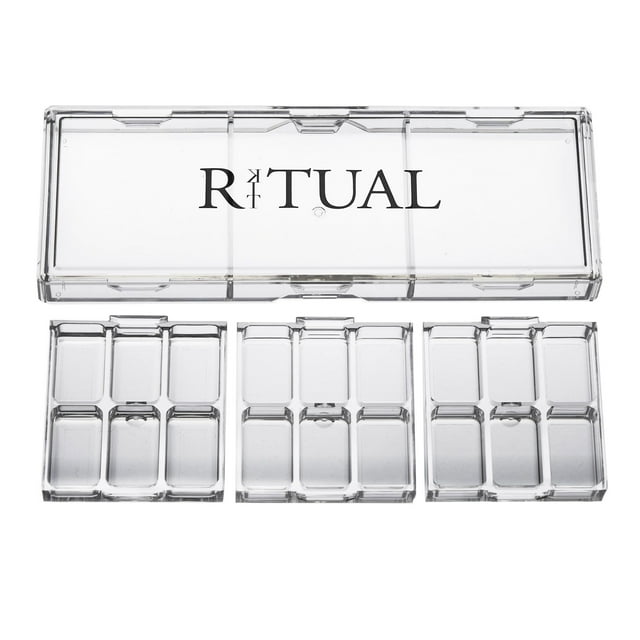 Palette de Maquillage Vide / 18 Puits / Système de Dépôt Modulaire Interchangeable / Palette Ritual Pro 3 / Lot de 6