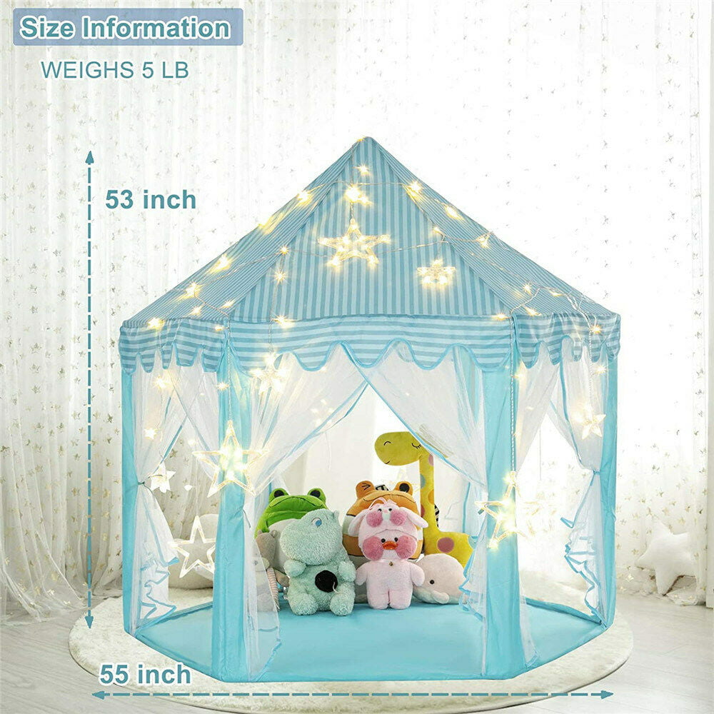 Dropship Outdoor Indoor Portable Folding Princess Castle Tent Kids Children  Funny Play Fairy House Kids Play Tent(Warm LED Star Lights) to Sell Online  at a Lower Price