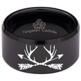 thumbnail image 5 of Trophy Antler and Arrows Tungsten Carbide Ring, 5 of 9