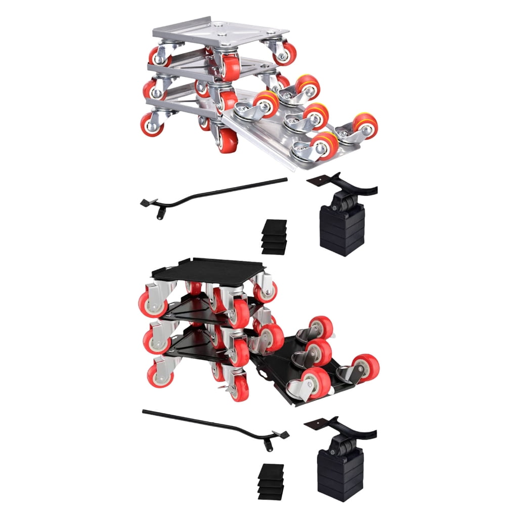 4pcs Casters Furniture Sliders Movers 360 Degree Rotating Wheels And 4 Lift Pads