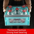thumbnail image 2 of Foldable Car Trunk Organizer Storage Box Portable Collapsible 30 Liters Car Trunk Plastic Box with Secure Buckle Lid and Side Opening,  Blue, 2 of 6