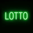 thumbnail image 1 of SpellBrite LOTTO LED Sign for Business. 20.4" x 6.3" Green LOTTO Sign Has Neon Sign Look With Energy Efficient LED Light Source. Visible from 500+ Feet, 8 Animation Settings., 1 of 4